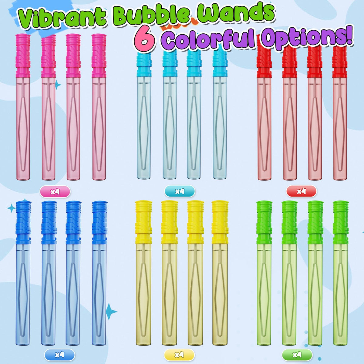 EagleStone extra-long wand 14.6 inches helps kids blow bigger bubbles.