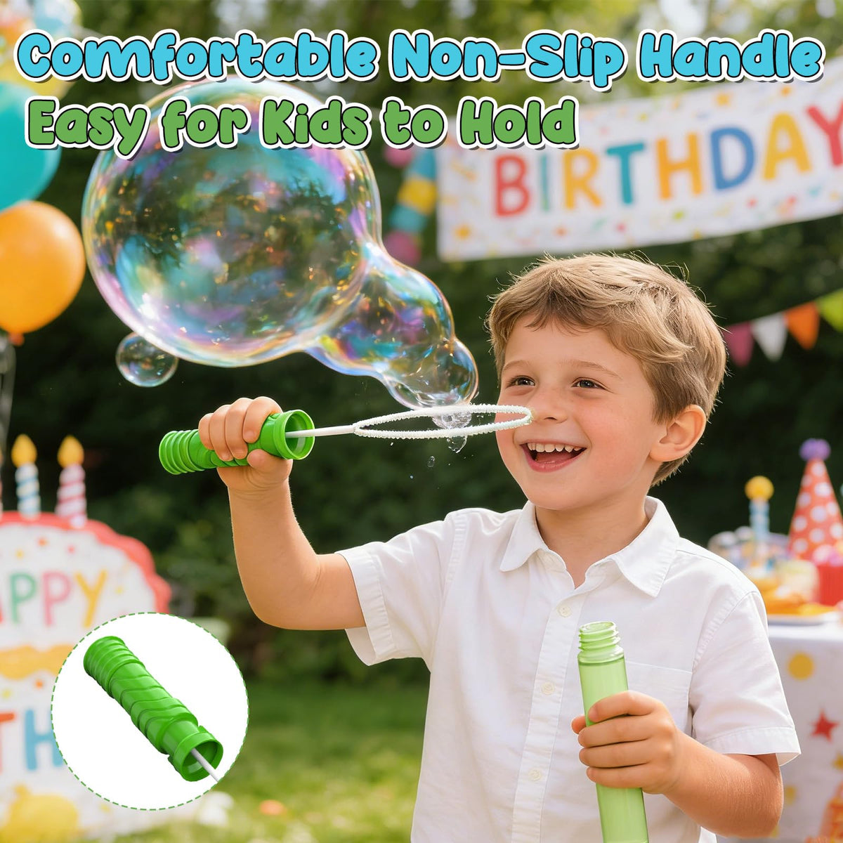 EagleStone six bright colors bubble wands ideal for sharing at parties.