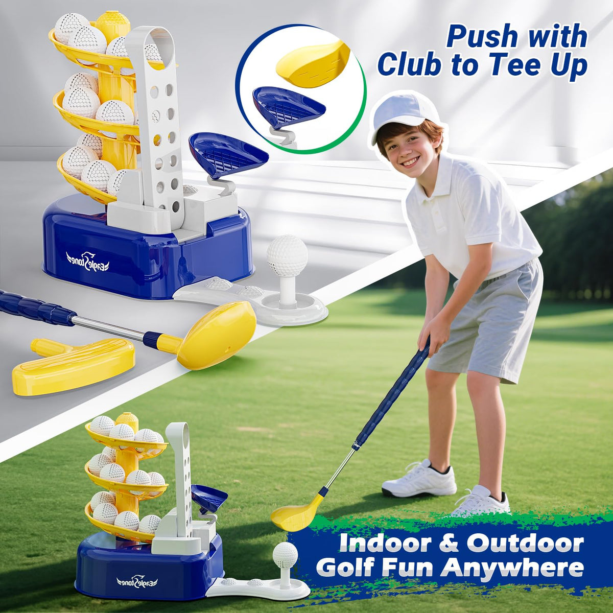 EagleStone Indoor-Outdoor Toy suits versatile spaces from living rooms to lawns.