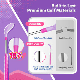 EagleStone Golf Toy Set adjustable goal offers growing challenge for kids