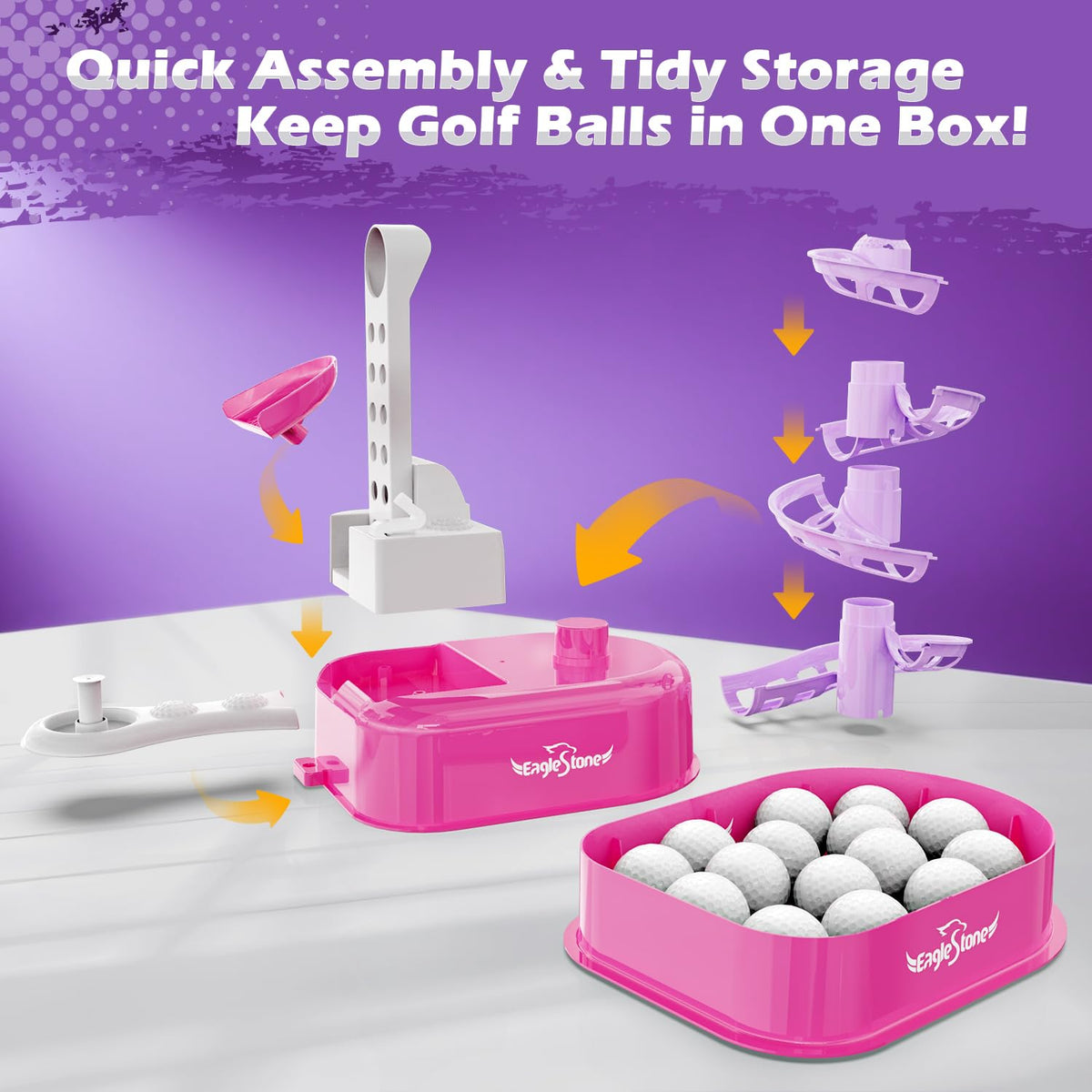 EagleStone portable golf toy set is gift-ready for families