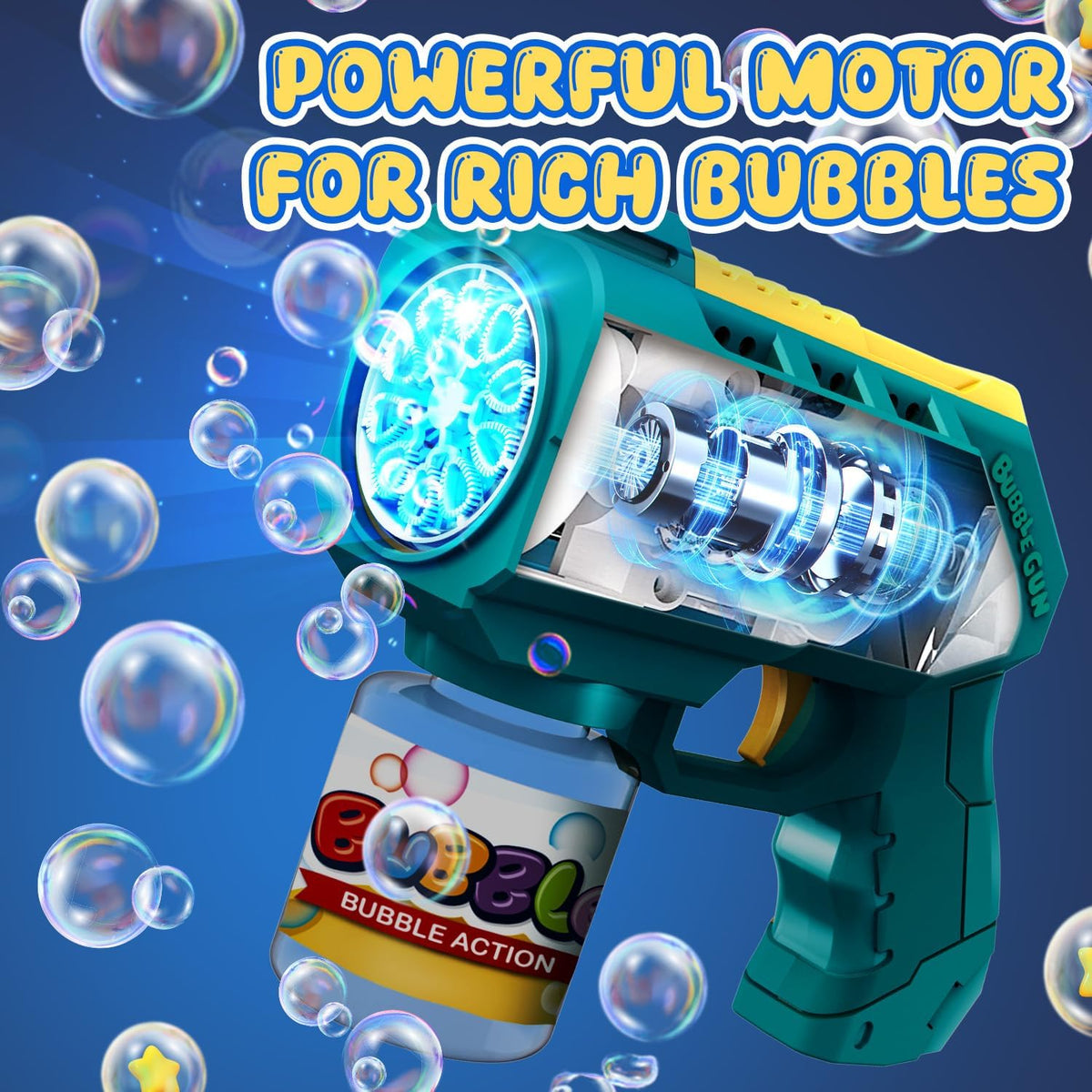 EagleStone LED bubble gun adds glow to backyard gatherings