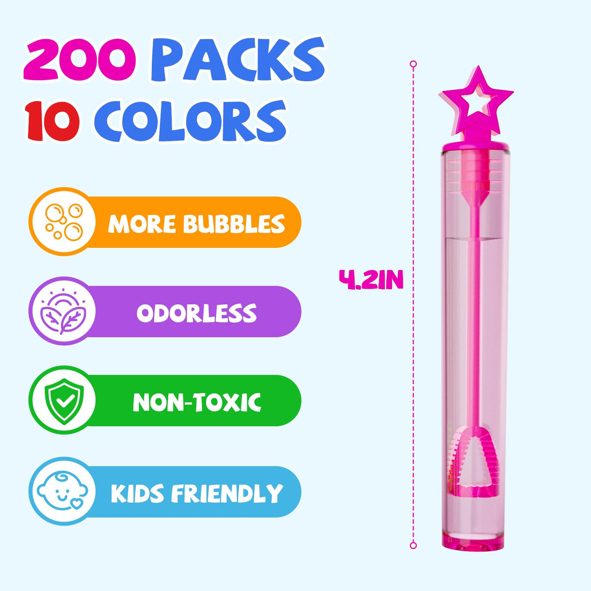 EagleStone reusable bubble wands with refillable tubes for continuous play