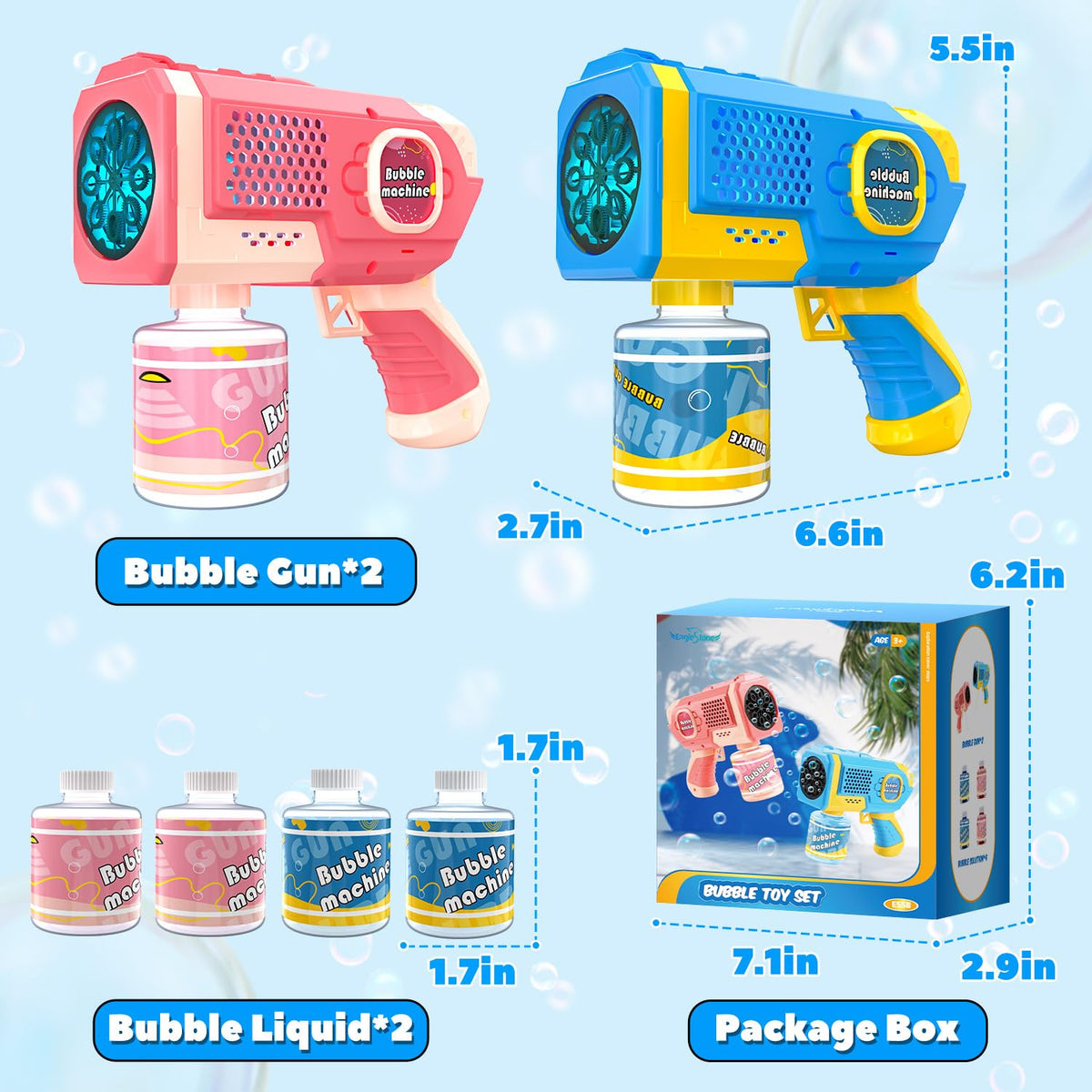 EagleStone safe bubble toys designed for ages 3 and up.