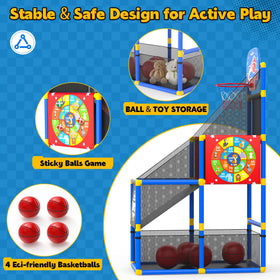 EagleStone bottom storage net helps keep balls organized after games