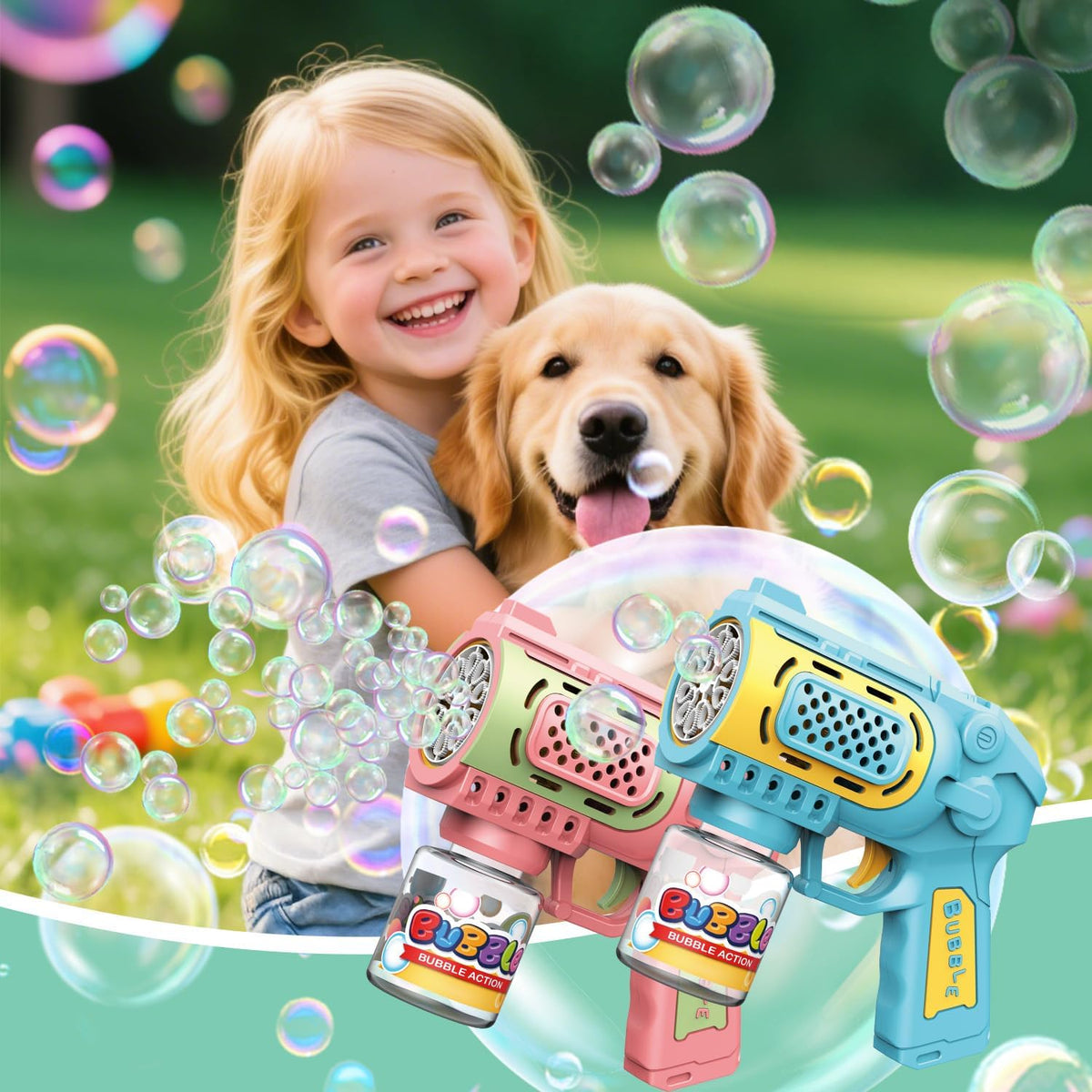 EagleStone motor-strong bubble gun for energetic play