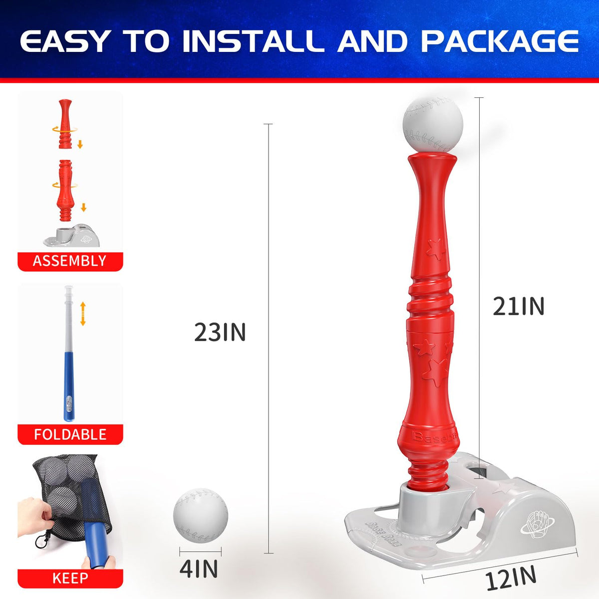 EagleStone Teeball Set encourages family backyard play and active kids.