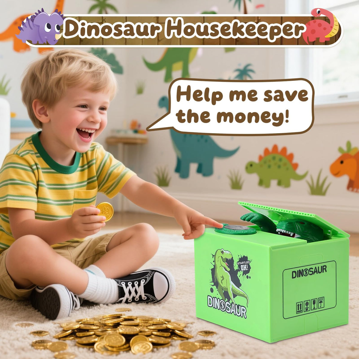 Bottom knob enables easy coin removal for counting.