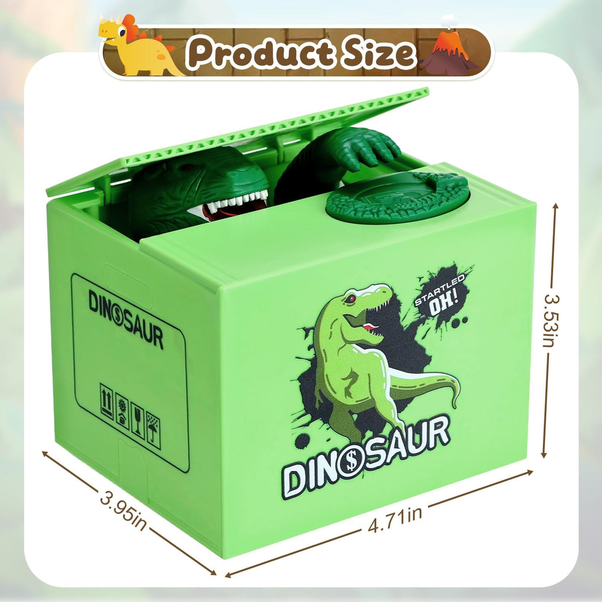 Compact Eaistose piggy bank ideal for daily savings.