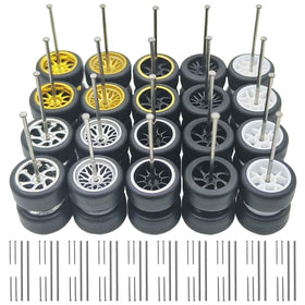 EarlyGlintsCX 1:64 wheel-set assembly showing easy-fit components for diecast cars