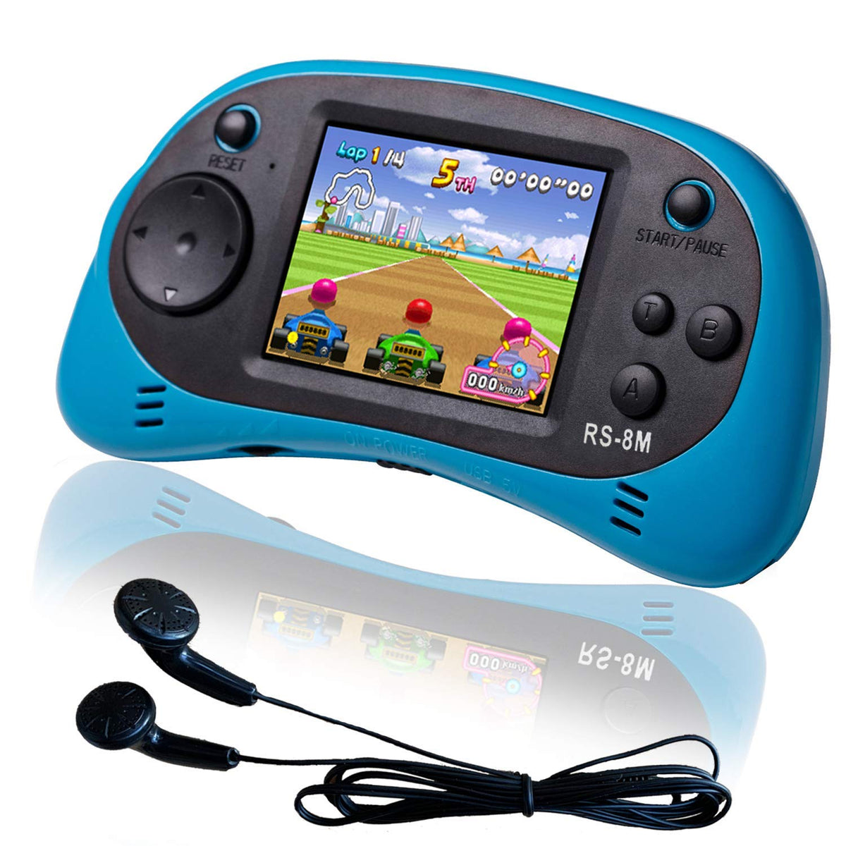 Easegmer 16 Bit handheld blue with 2.5-inch HD display for portable play