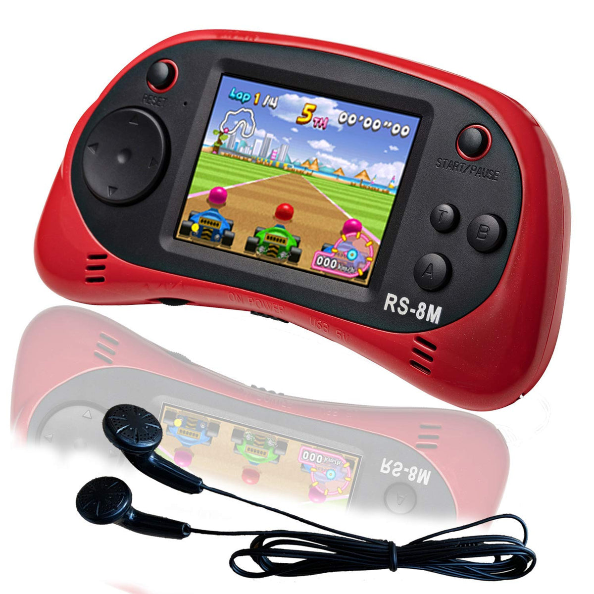 Easegmer 16bit kids handheld games built-in 220 titles for travel fun