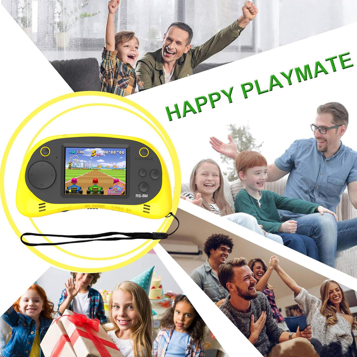 Earphone port enables private play anywhere for minimal disruption.