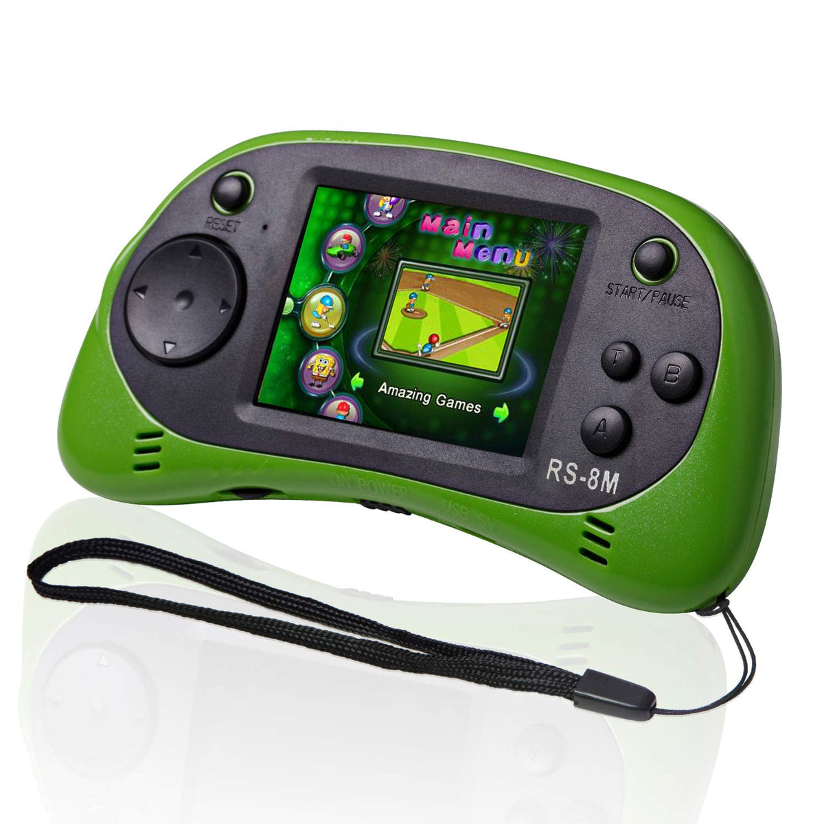 Easegmer handheld arcade side view showing compact travel design