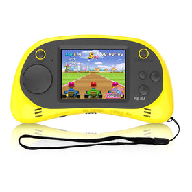 Compact portable arcade design ideal for travel and car rides.
