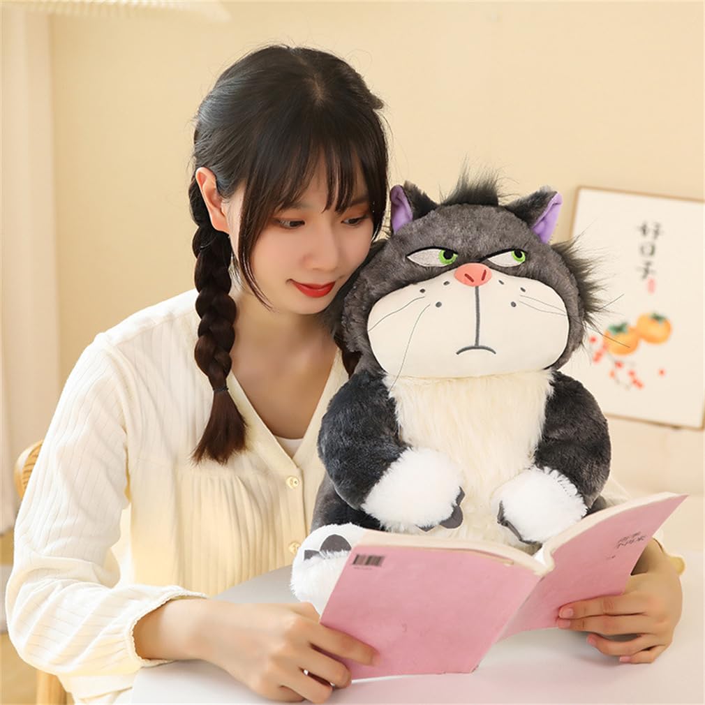 EASELR 12-inch Angry Cat plush cuddle-ready close-up texture