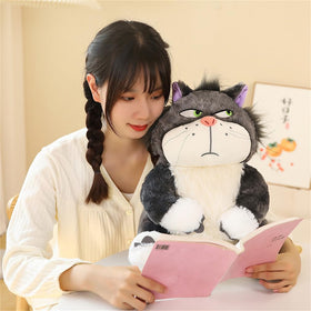 EASELR 12-inch Angry Cat plush cuddle-ready close-up texture