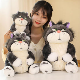 EASELR 12-inch Angry Cat plush on desk—cute desk buddy
