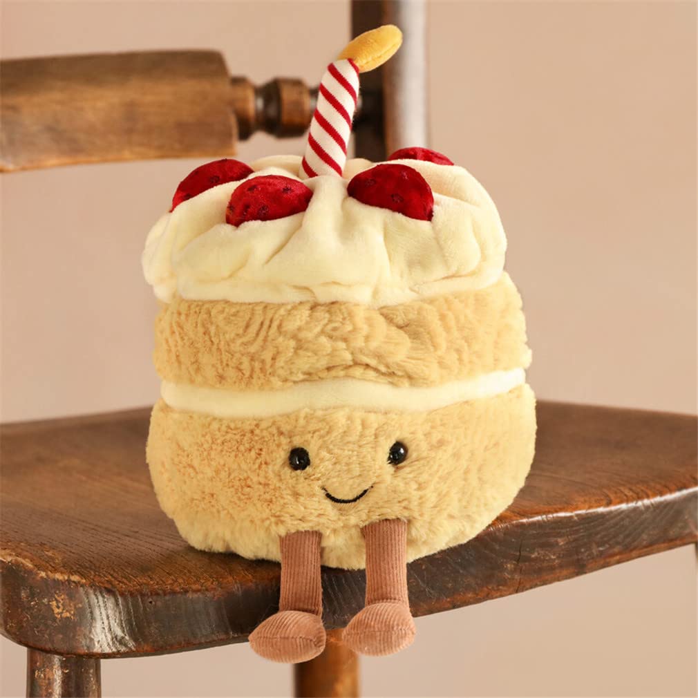 EASELR WeightedPlush kid hugging cake pillow demonstrates comforting companionship during play