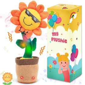 Easfan dancing sunflower singing toy, front view, inviting playful learning and music moments.