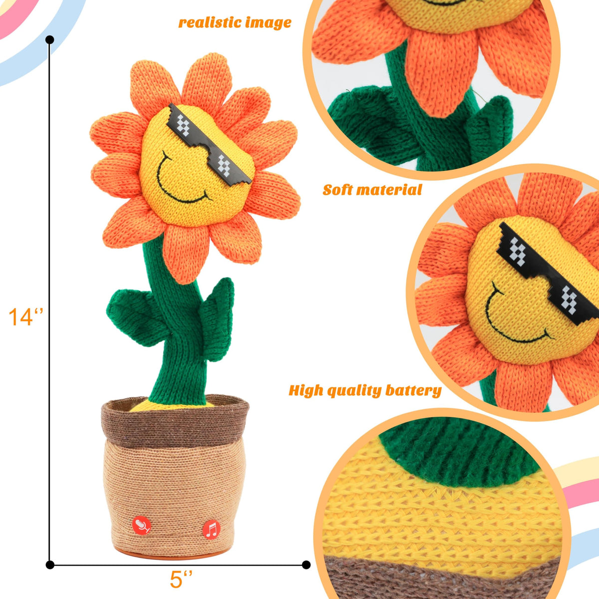 Easfan sunflower toy kid playtime promotes imagination through interactive fun.