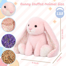 Close-up of Easfan weighted bunny soft fabric highlighting cuddly texture.