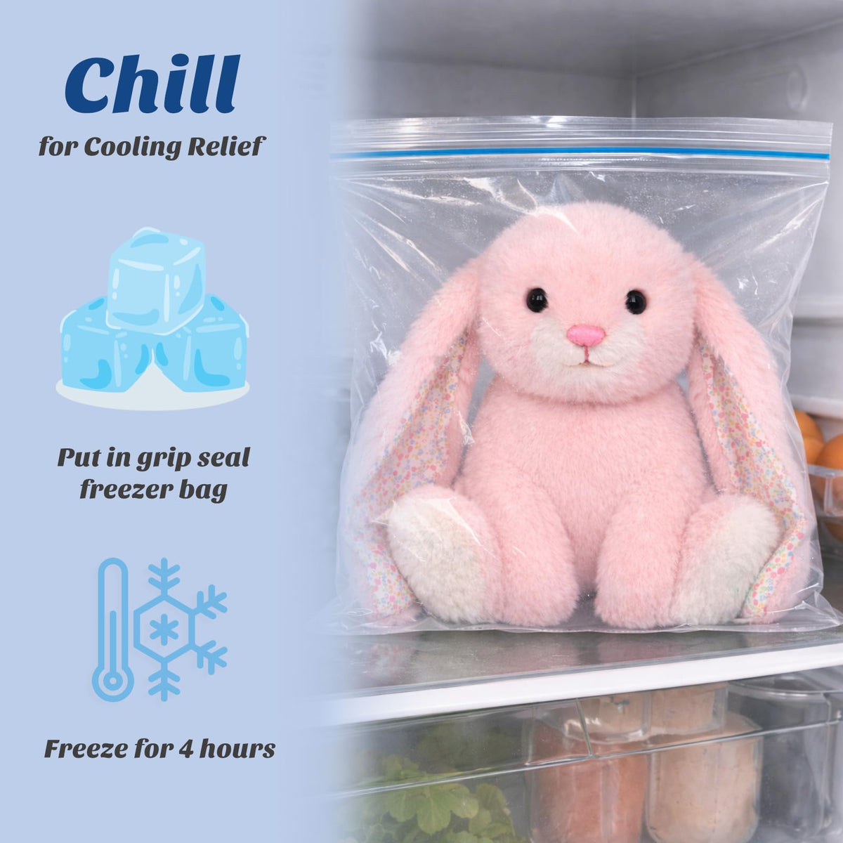 Easfan weighted bunny 11 pounds of weight delivers hug-like pressure for comfort.