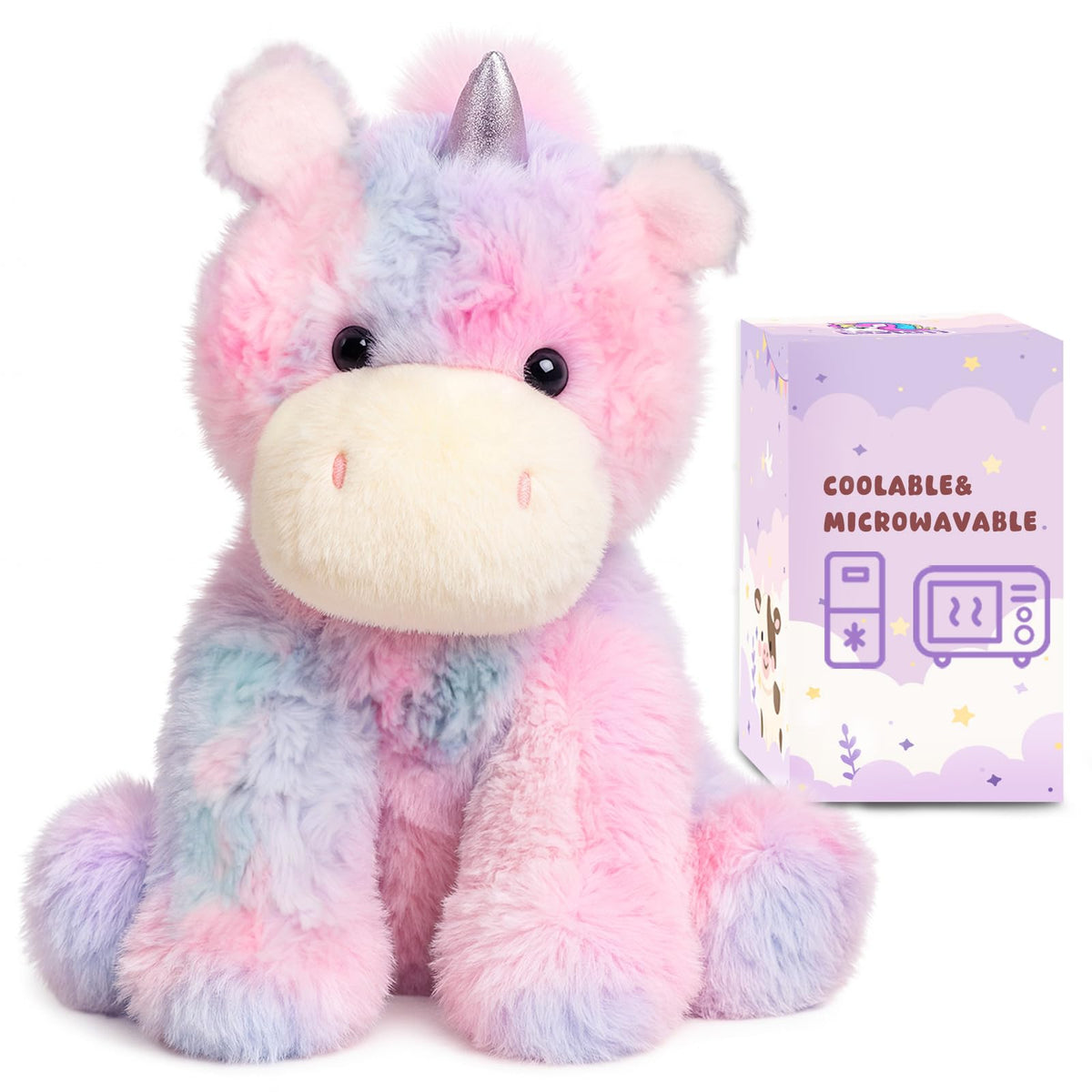 Easfan 12-inch weighted stuffed animal for cozy bedtime.