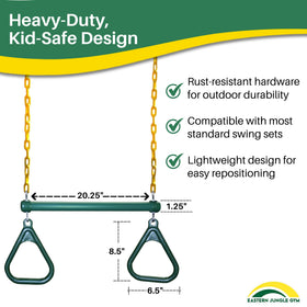 Eastern Jungle Gym 43-inch chains with pinch-free coating for safe swinging