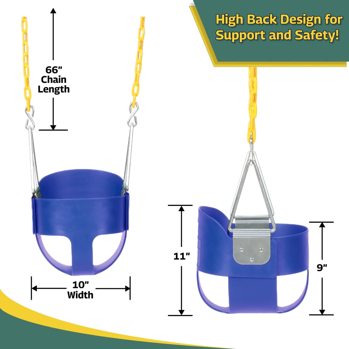 Durable polyethylene seat withstands weather for long-lasting outdoor use.
