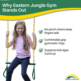 Fully assembled Eastern Jungle Gym setup ready to hang