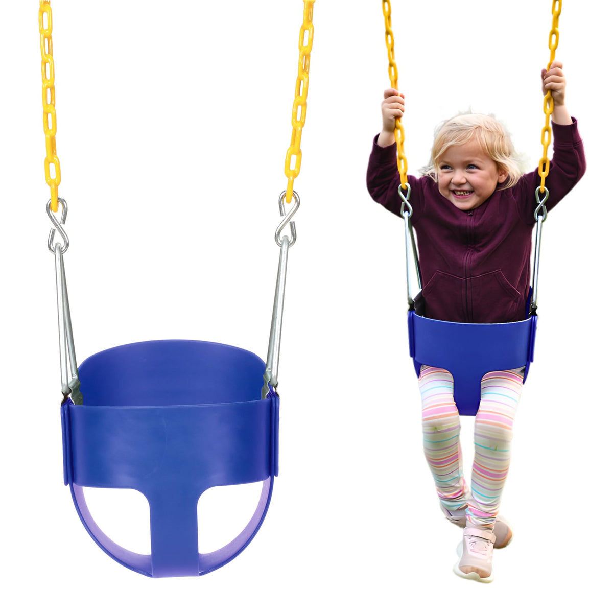 Eastern Jungle Gym heavy-duty high-back bucket swing seat ready for quick setup and safe outdoor play.