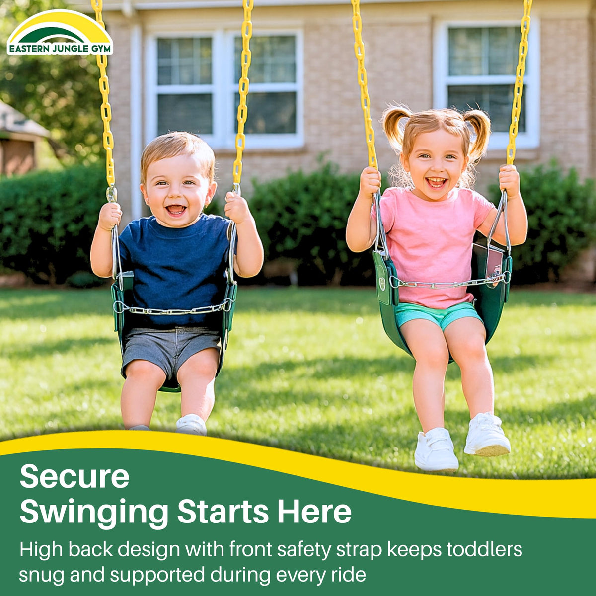 Eastern Jungle Gym seat dimensions 9x12 inches for toddler comfort