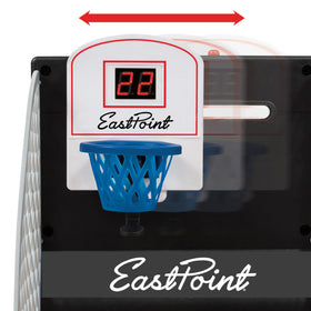 EastPoint Movin' Hoops with LED scoreboard highlights scores during fast-paced play.