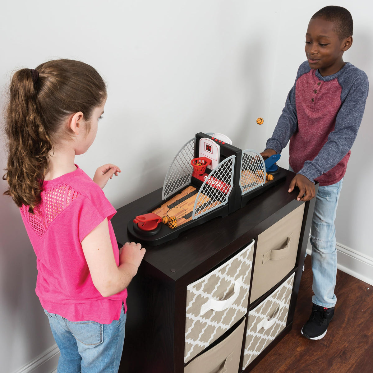 EastPoint Movin' Hoops spring launchers enable versatile swiveling shots for skill-building.