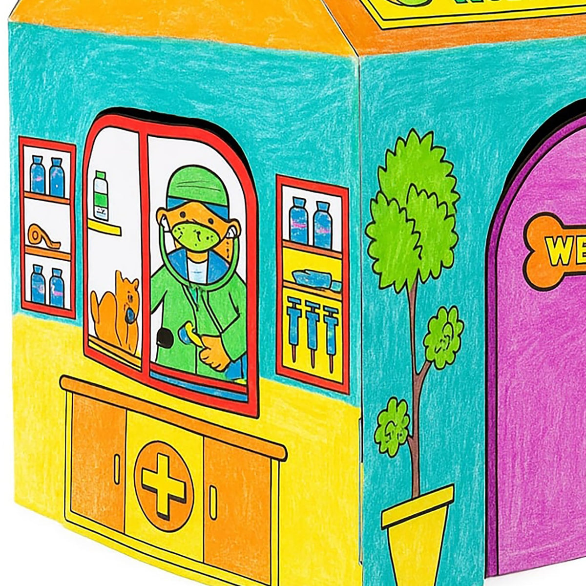 Easy Playhouse Animal Hospital family play encourages imaginative veterinary scenes