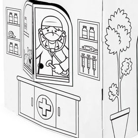 Easy Playhouse Animal Hospital wave-cut safety features protect young builders