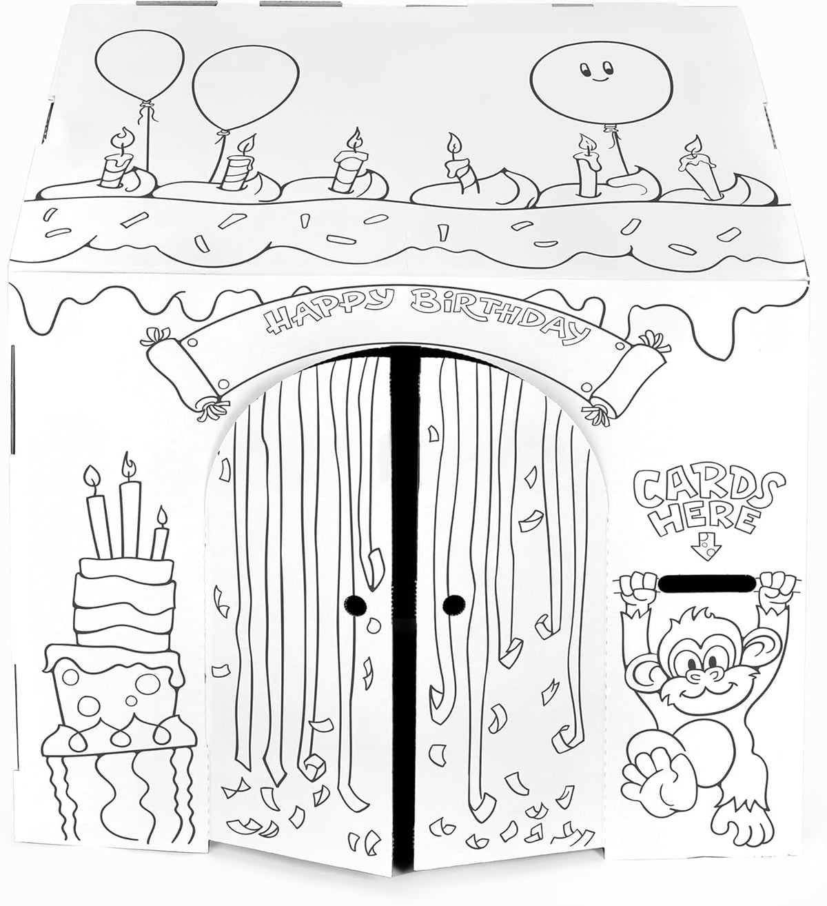 Easy Playhouse Birthday indoor-outdoor play space for versatile imagination.