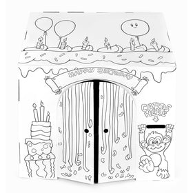 Easy Playhouse Birthday personalization with colors and stickers for a unique celebration.