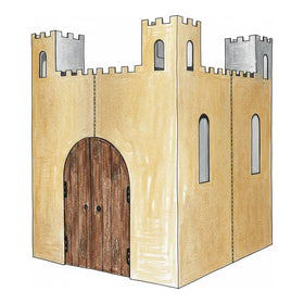 Easy Playhouse blank castle canvas for coloring and creative play.