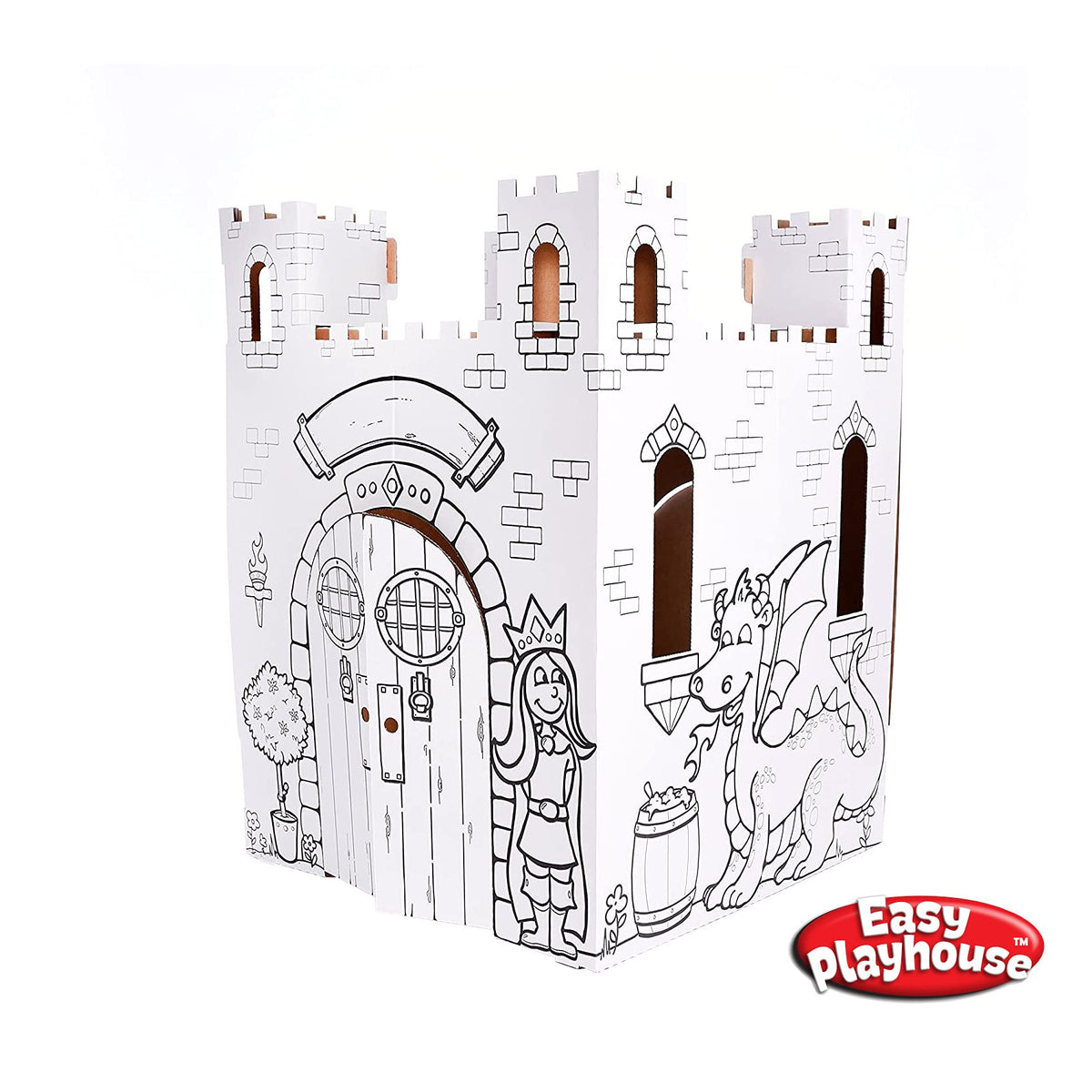 Easy Playhouse Fairy Tale Castle sized at 32 inches for versatile spaces