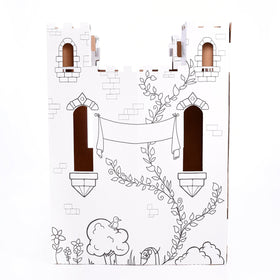 Easy Playhouse Fairy Tale Castle windows and doors invite interactive pretend play