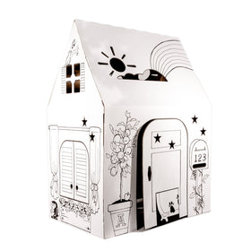 Easy Playhouse Clubhouse front view ready for decorating and imaginative play.