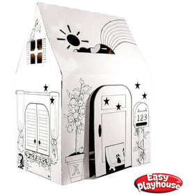 Easy Playhouse Clubhouse kids art session with paints and creativity.