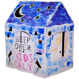 Easy Playhouse Crafty Cottage two-piece assembly for quick setup.