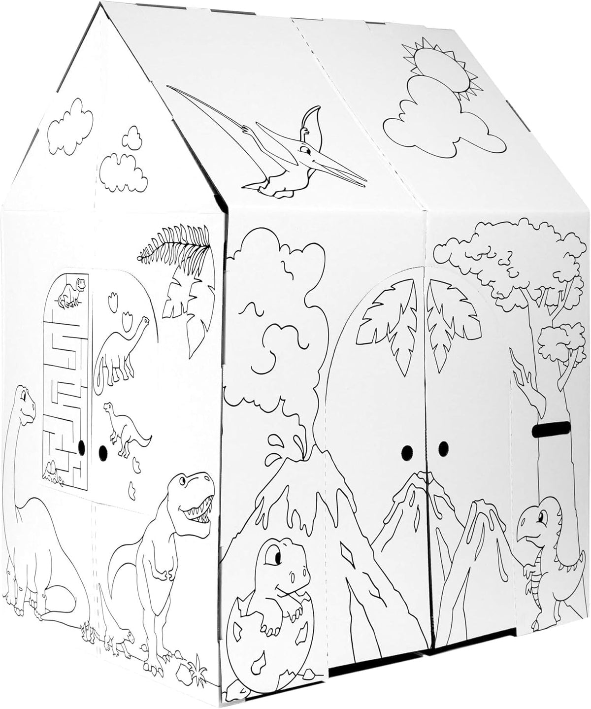 Easy Playhouse Dinosaur House size 32x26-40-5inches for versatile setup