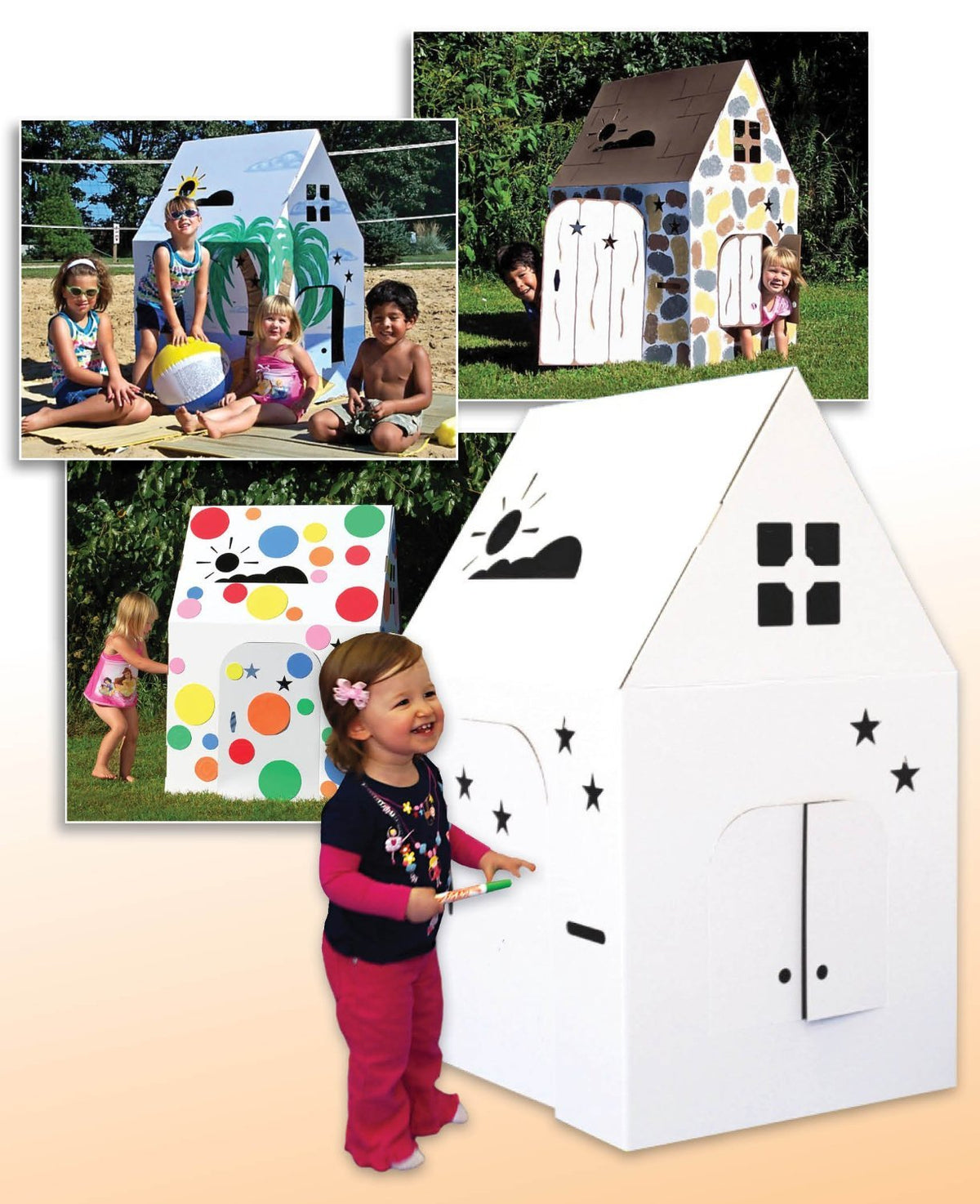 Easy Playhouse mail slots and windows add playful mail delivery and entry fun