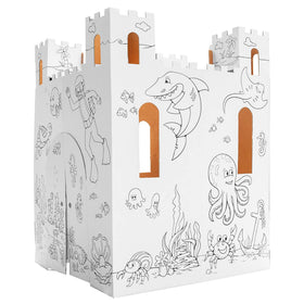 Easy Playhouse sand castle color scene for creative indoor play.