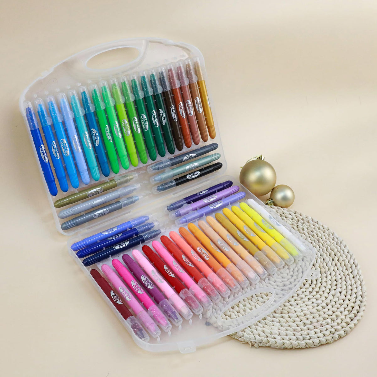 No brushes or water needed for quick, mess-free art.