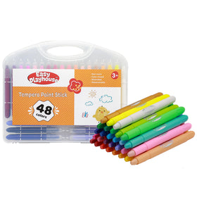 Portable storage case organizes all 48 colors for travel and school.